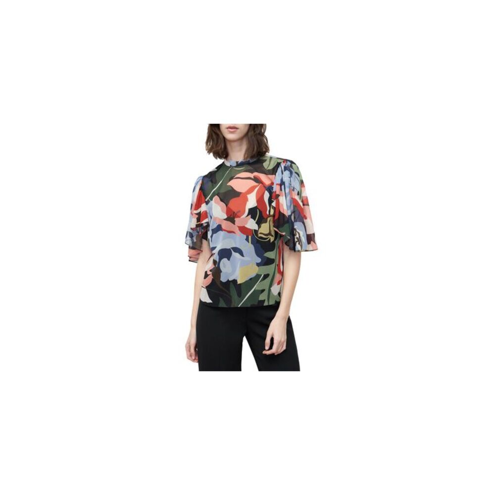Rebecca Taylor Botanical Garden Mock Neck Top
